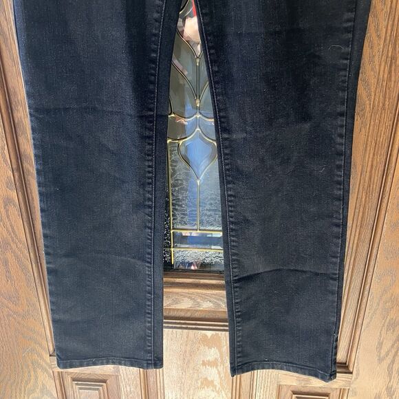 Levi's 505 Jeans Women's Size 10L Black Mid-Rise Straight Leg Denim 34" Inseam - Picture 6 of 15